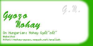 gyozo mohay business card
